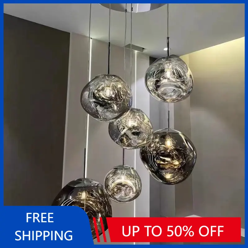 

Modern Led Lava Pendant Lighting Hanging Lamp Chandeliers for Kitchen Dining Room Restaurant Indoor Decoration Glass Bedroom