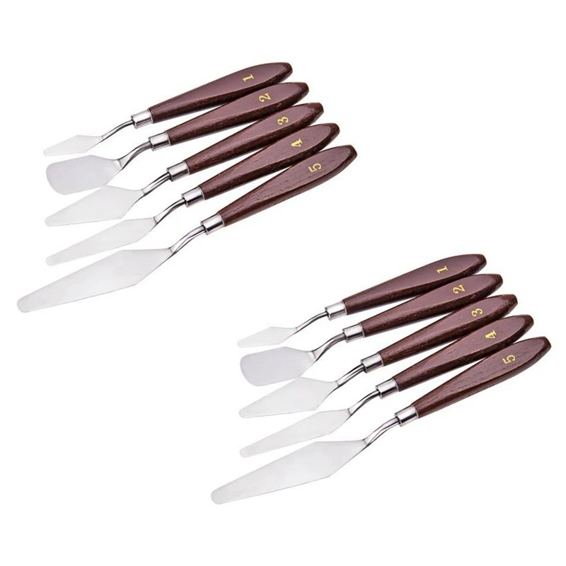 

10PCS Cake Buttercream Icing Spatula Baking Cake Tools Mixing Spatula Oil Paint Palette Decorating Spatula