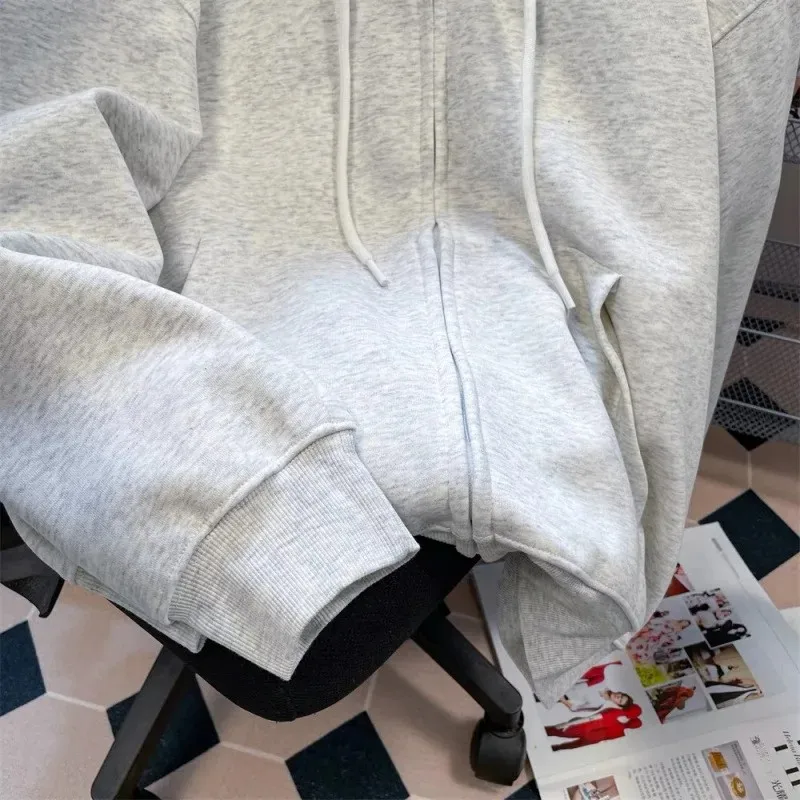 Винтажный повседневный кардиган с капюшоном женская осенне-зимняя новая