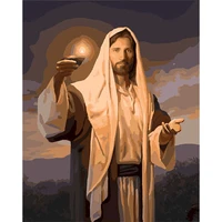tapb jesus with sheep pictures diy painting by numbers adults drawing on canvas hand painted oil coloring by numbers art decor