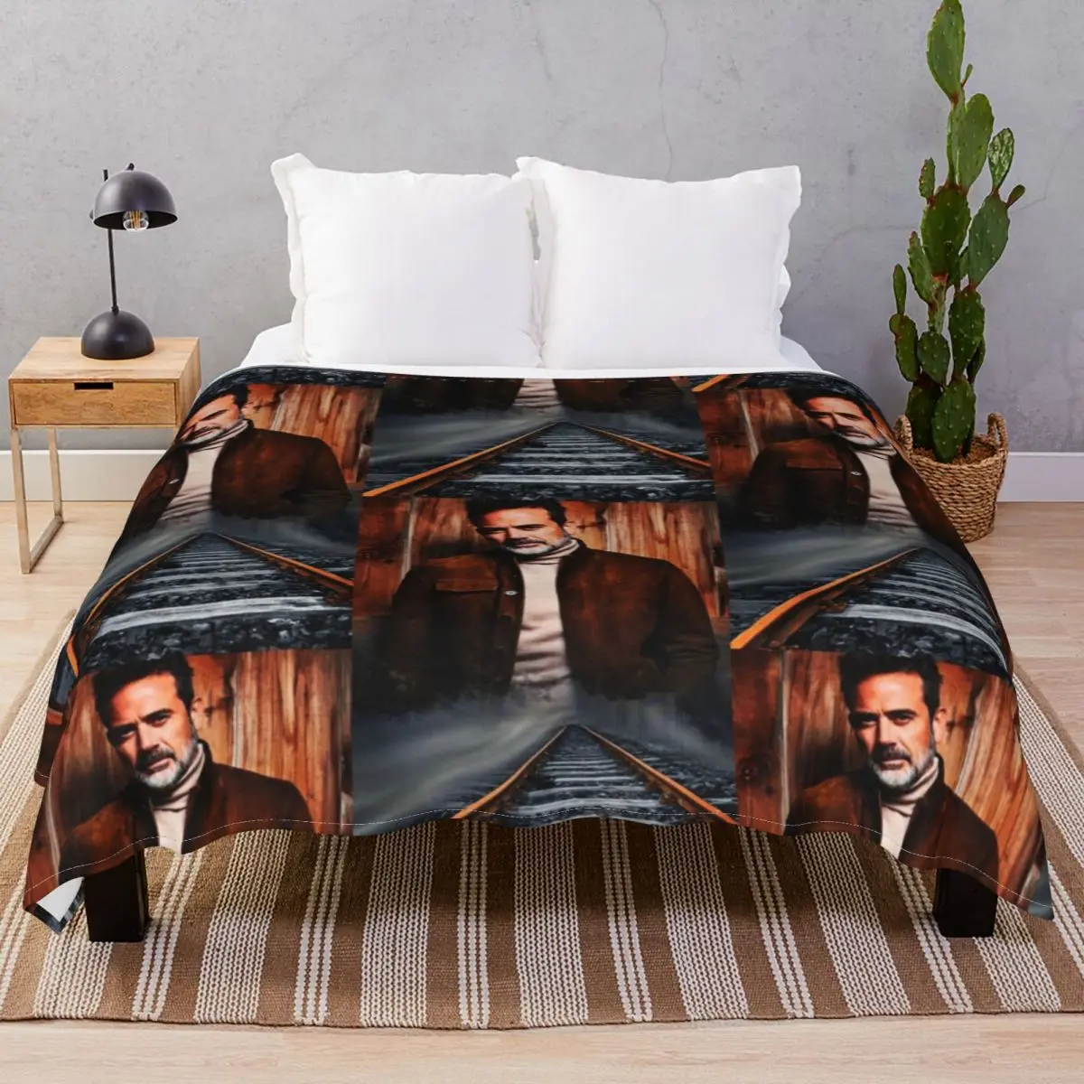 Jeffrey Dean Morgan Blanket Flannel Plush Decoration Soft Throw Blankets for Bed Home Couch Travel Cinema