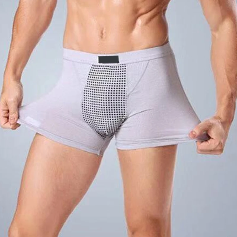 

Men's Physiological Underwear Men Enlargement Underpants Health Boxer Shorts Tourmaline Prostate Magnetic Breathable Boxer