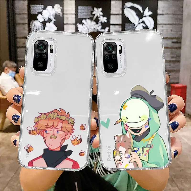 

Dream Smp game Phone Case Transparent for Xiaomi redmi note x f poco 10 11 9 7 8 3 i t s pro cover shell coque