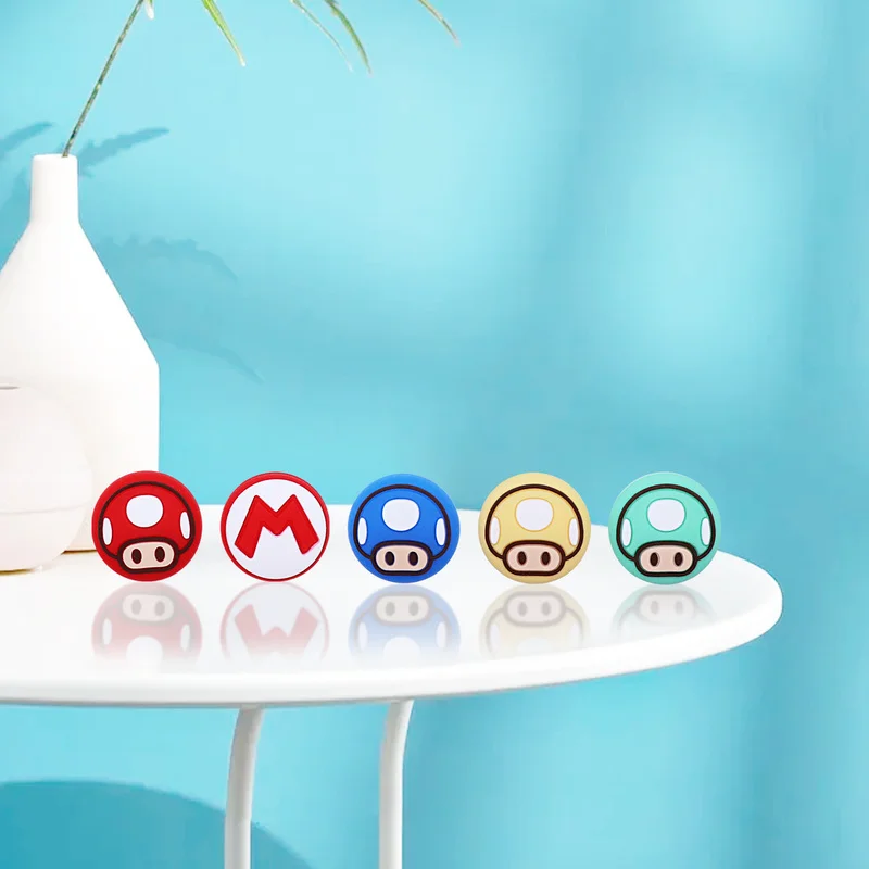 4pcs Silicone Soft ThumbStick Grip Cap For Nintendo Switch Joycon Console Controller Joystick Cover Case Gamepad Caps | Электроника