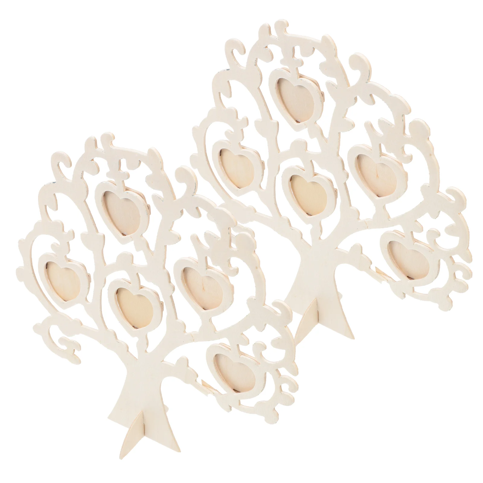 

2 Sets Pictures Frames Love Tree Shape Photo Frames for Families Friends