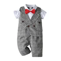 Baby Boys Gentleman Outfits Suits Clothing Summer Children Shirt Pants 2PCS Suit Boutique Kids Clothing