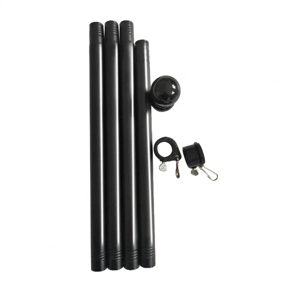 

Flagpole Great Widely Compatible Anti-winding Rust-Proof Metal Black Flag Pole Kit Home Decoration Flag Stand Flag Poles
