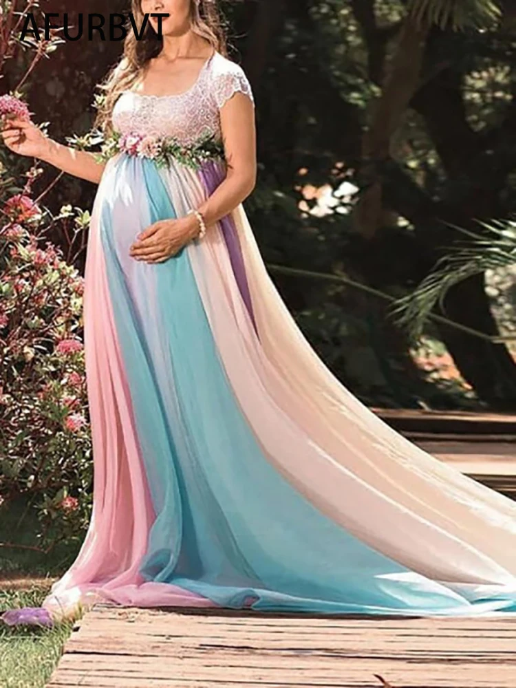 

Платья для беременных с длинным хвостом для фотосъемки реквизит для фотосъемки беременных платья макси для беременных Одежда Платье для бе...