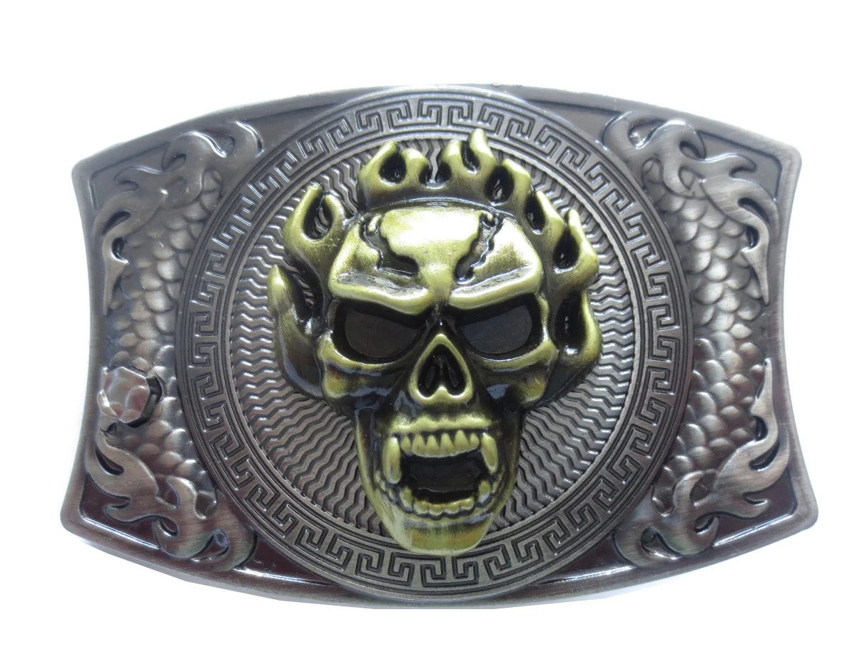 

Модный классический Западный Декор головы волка мужские ремни Пряжка для ножа