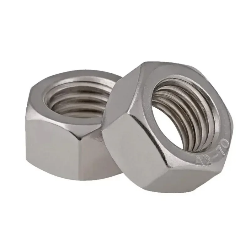 ZNYONG 5-50pcs DIN934 M1 M1.2 M1.4 M1.6 M2 M2.5 M3 M4 M5 M6 M8 m10 m12 304 A2-70 stainless steel Hex nut