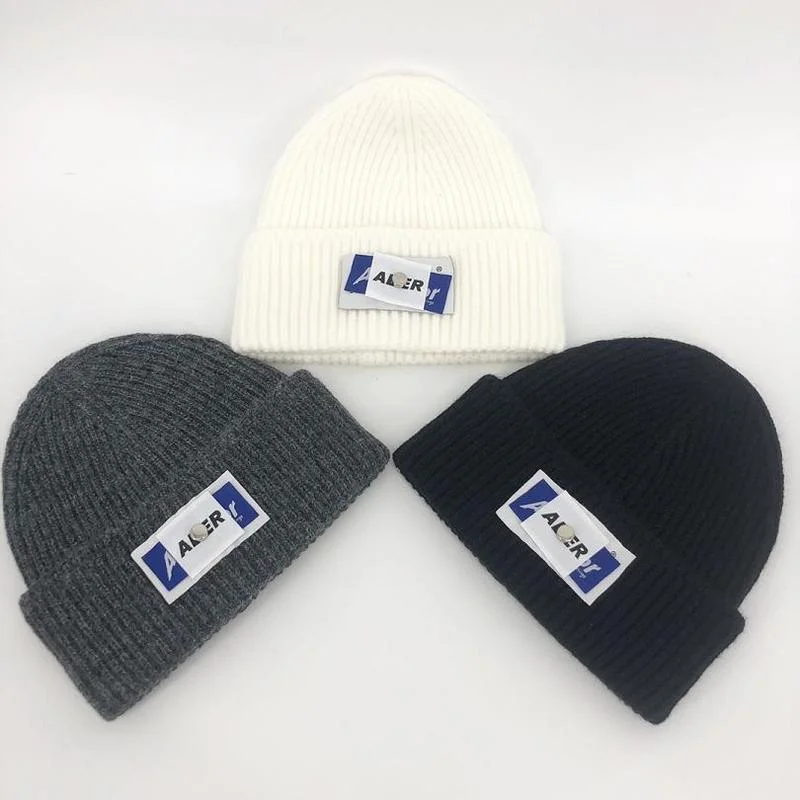 

22SS Classic Metal Logo Knitting ADER ERROR Caps Unisex Cotton ADER Hats Fashion Autumn Winter Demon Slayer