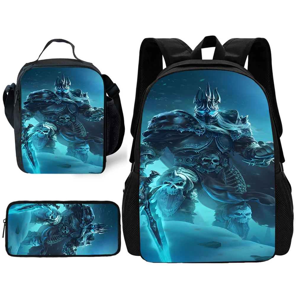 Детский Школьный рюкзак W-World of Warcrafts с сумками для обедов пеналами Женский лучший