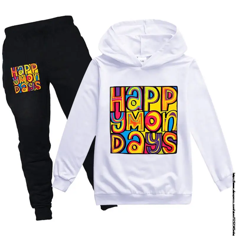 Модная детская одежда Happy Mondays с мультяшным принтом футболка для мальчиков и