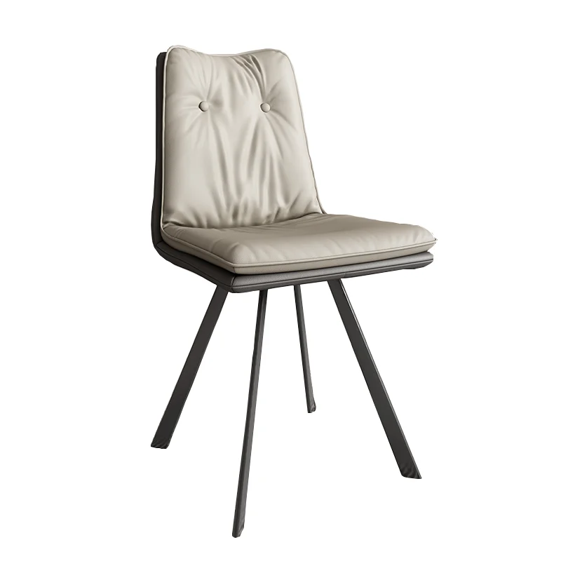 

Luxury Nordic Dining Chair minimalistic Ergonomic Modern Comfort Dining Chair Office Metal Cadillade Jantar Nordic Furniture