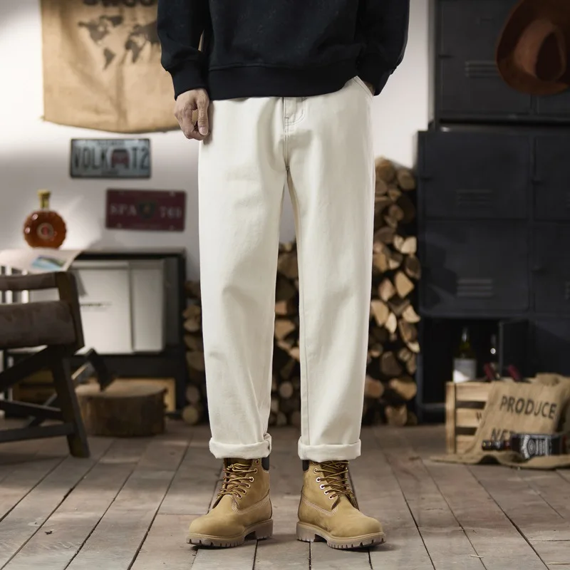 Большие размеры 28-42 мужская уличная одежда модные свободные повседневные прямые