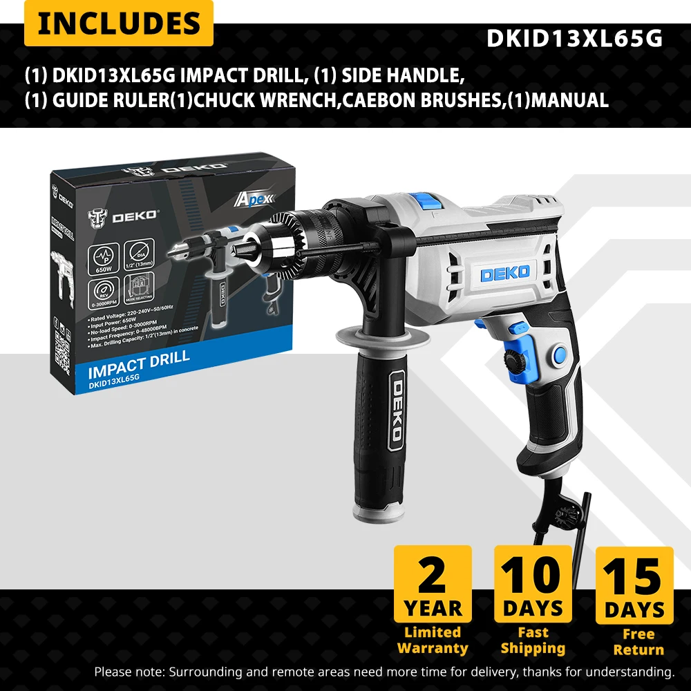 

DEKO DKID13XL65G ударная дрель 220В