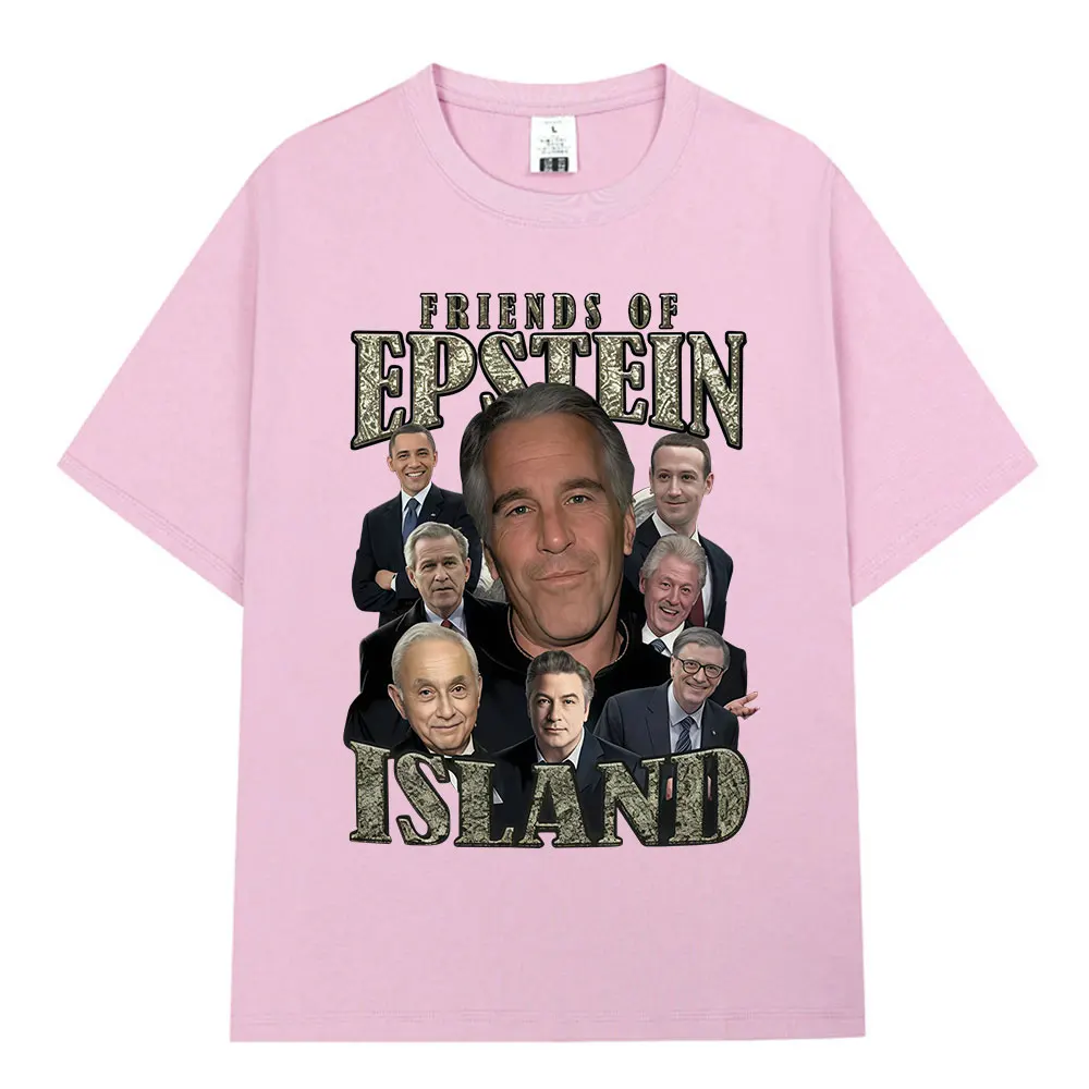 Фото Футболки с забавным принтом Island Jeffrey Epstein, мужская и женская одежда, модные футболки с короткими рукавами, хлопковая повседневная футболка, уличная одежда №5