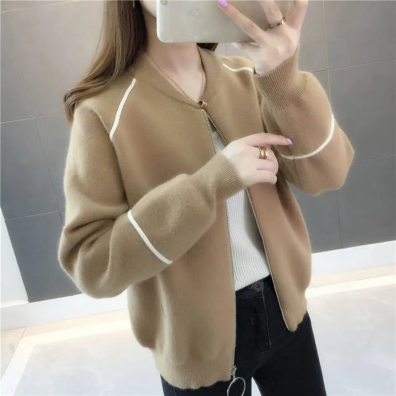 

Woman Thick Cardigans Sweater Female Loose Twisted Autumn Oversize Ladies Knit Coat Casual Warm Cotton Sweater Cardigan G125