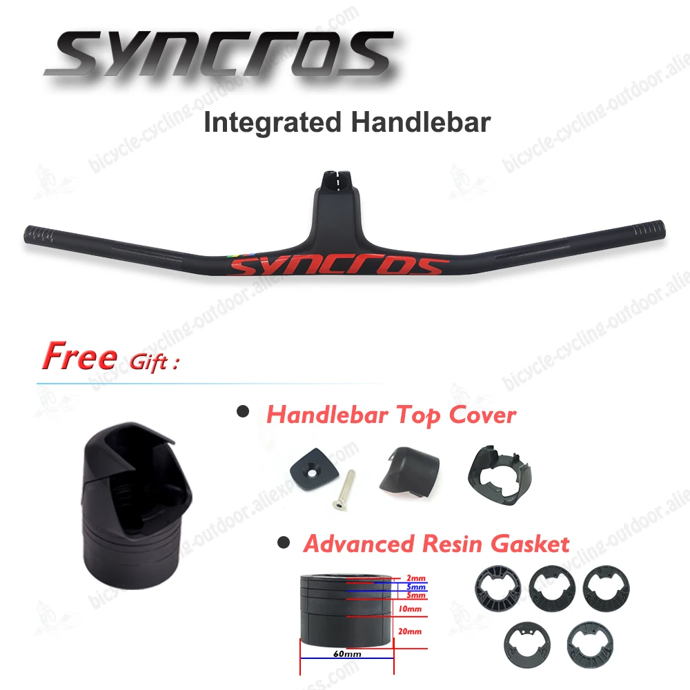 

SYNCROS MTB Bike Handlebar FRASER IC SL WC Full Carbon Fiber Black Matte With Stem 70/80*740mm and Bicycle Accessories