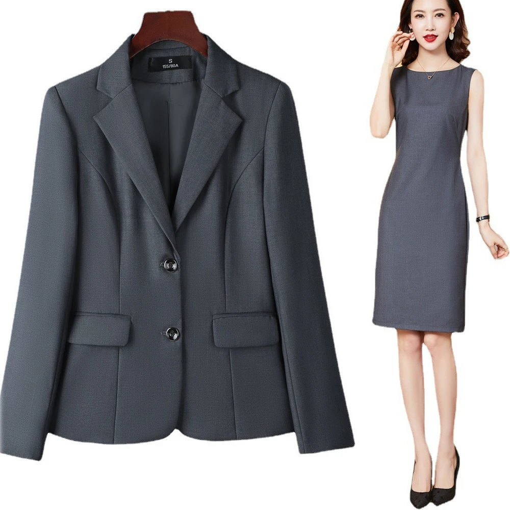 High Quality 2023 Spring AutumnSuit Jacket Vest Dress 2-piece Women's Office Professional Wear Korean Casual Blazers Skirt Set