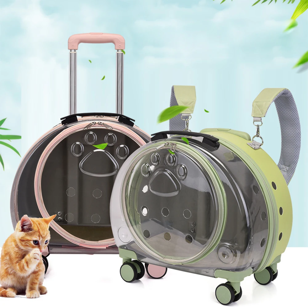 

Extra Large Space Pet Backpack Breathable Dog Strollers Cart Travel Outdoor Portable Cat Transport Bag Puppy Carrier Pet Trolley