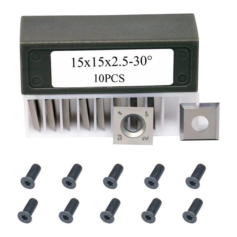 

15mm Replacement Square Inserts Cutters for Woodworking Lathe Dropship