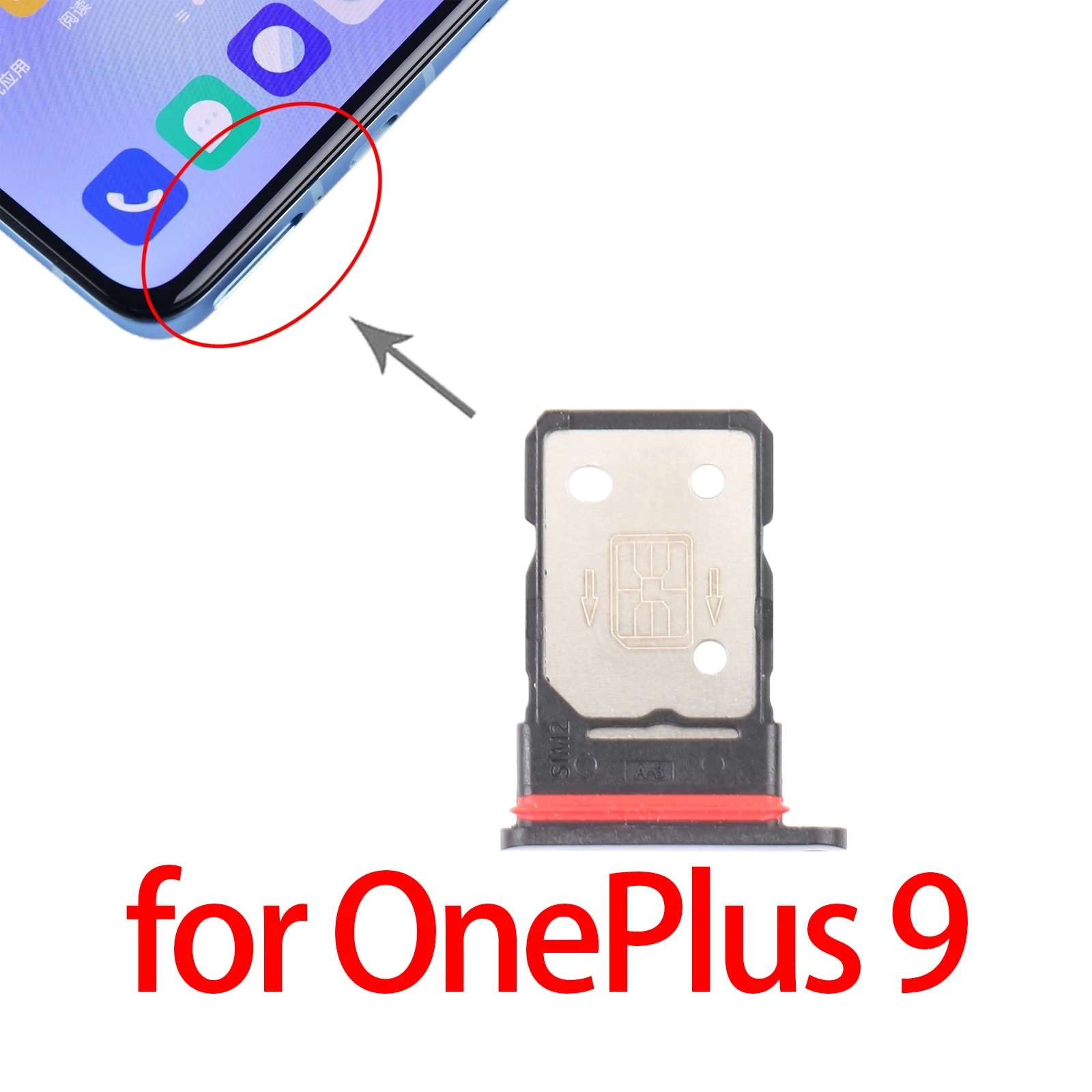 

for OnePlus 9 SIM Card Tray + SIM Card Tray for OnePlus 9