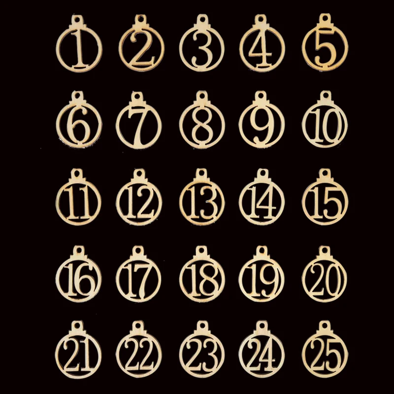 

Деревянный адвент-календарь 25 штук