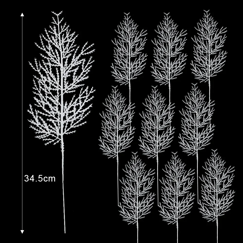 

Искусственная белая сосновая ветка, 10/20/30/40/50 шт
