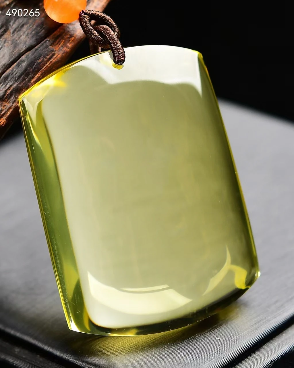 

Natural Yellow Citrine Quartz Bead Rectangle Pendant Women Wealthy Stone 54*30*20mm Gold Citrine Fashion Bead Necklace AAAAA