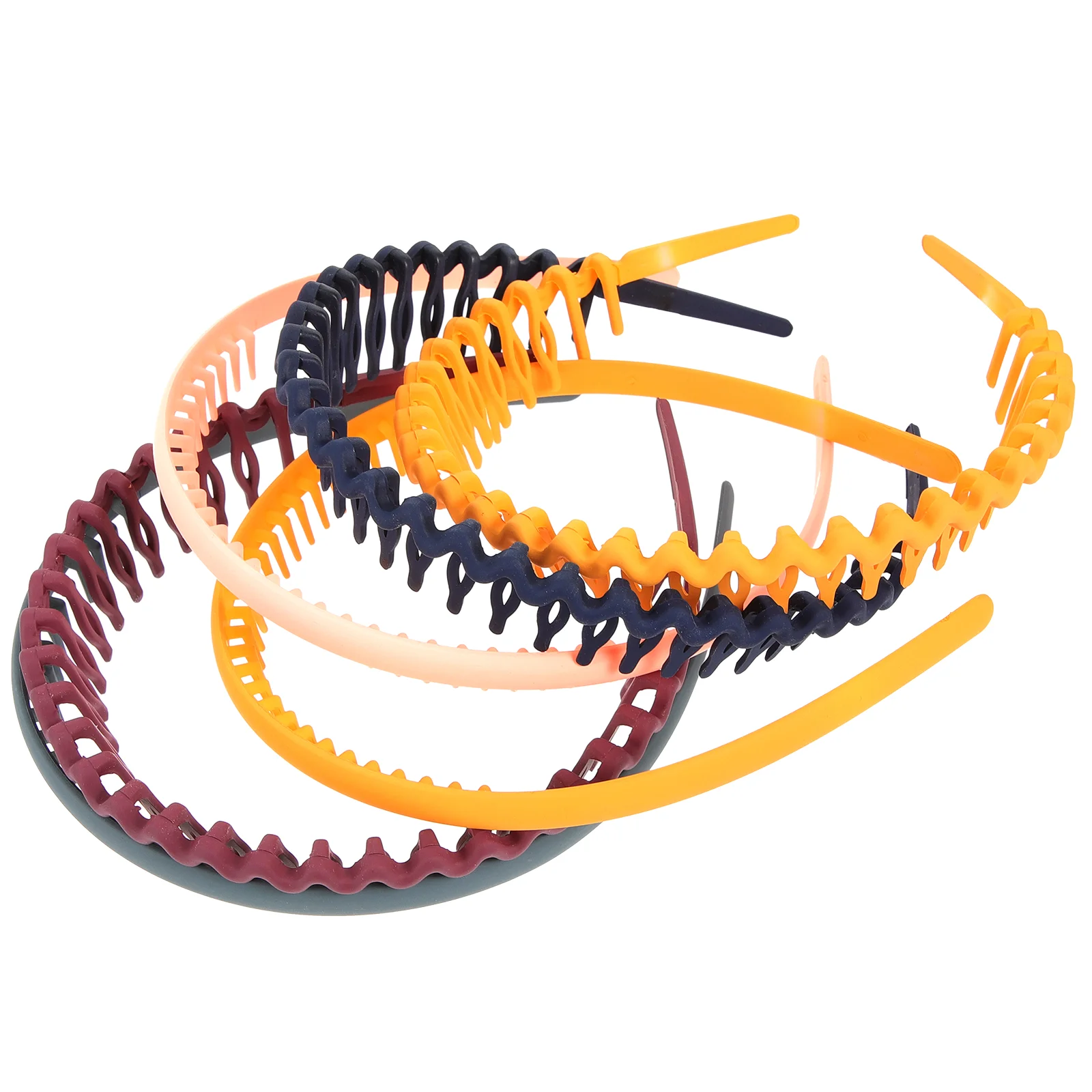 

6 Pcs Candy Plastic Headbands Hairbands Women Teeth Comb Kids Korean Version Man Ties