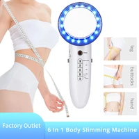 6 in 1 ultrasonic cellulite massager microcurrent fat burner device weight loss infrared facial body skin tighten slimming tool