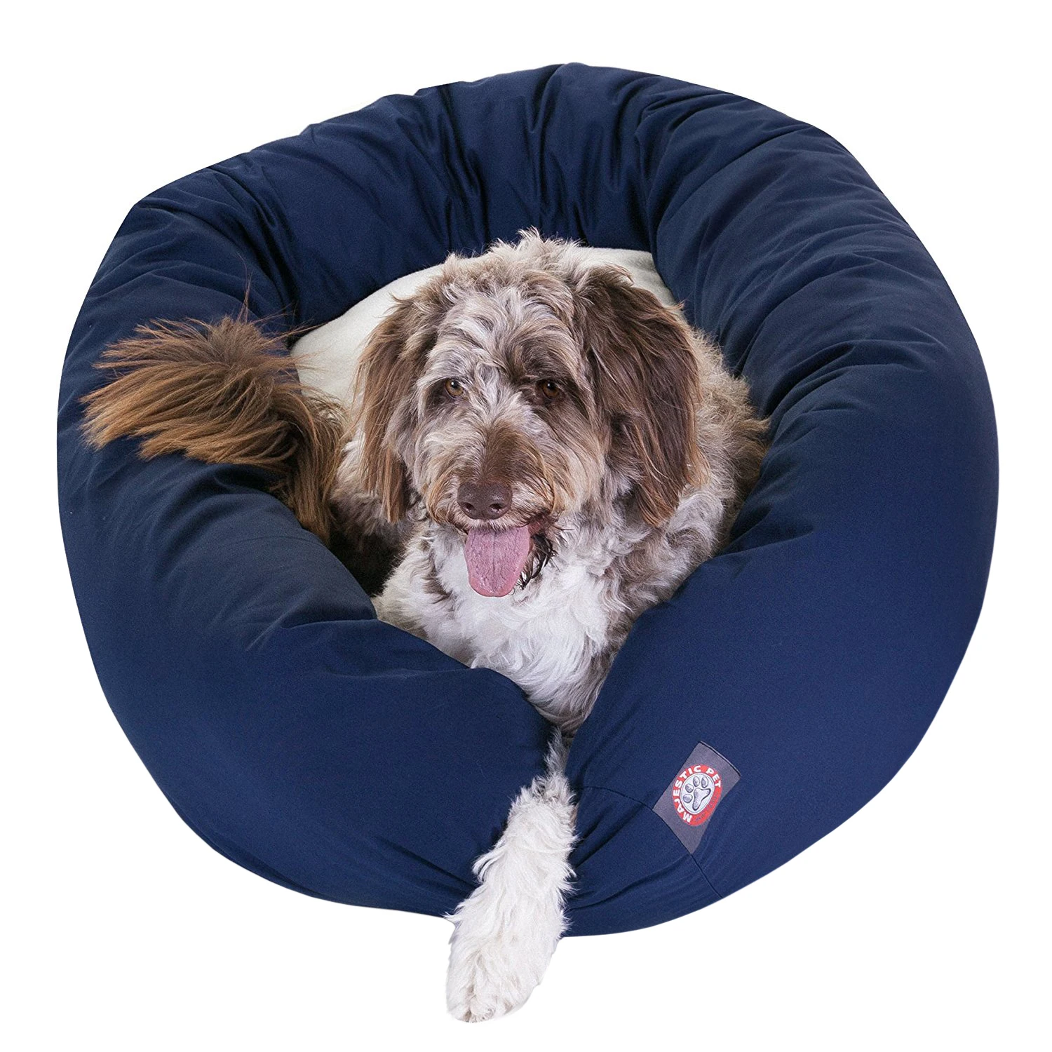 

New Sherpa Bagel Pet Bed For Dogs, Blue, Extra Large Soft Sleep House Cushion Pet Product Accessories