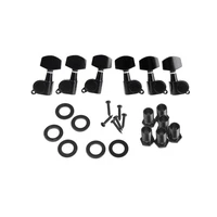 6 pieces iron 3r 3l tuning pegs machine heads tuners for electricacoustic guitar accessory black
