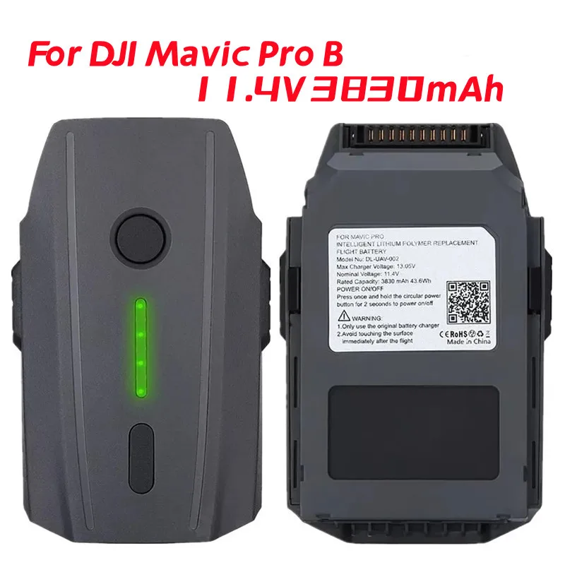 

1-4Pack DJI Mavic Pro Battery,11.4V 3830mAh LiPo Intelligent Flight Battery + Battery for DJI Mavic Pro & Platinum Drone