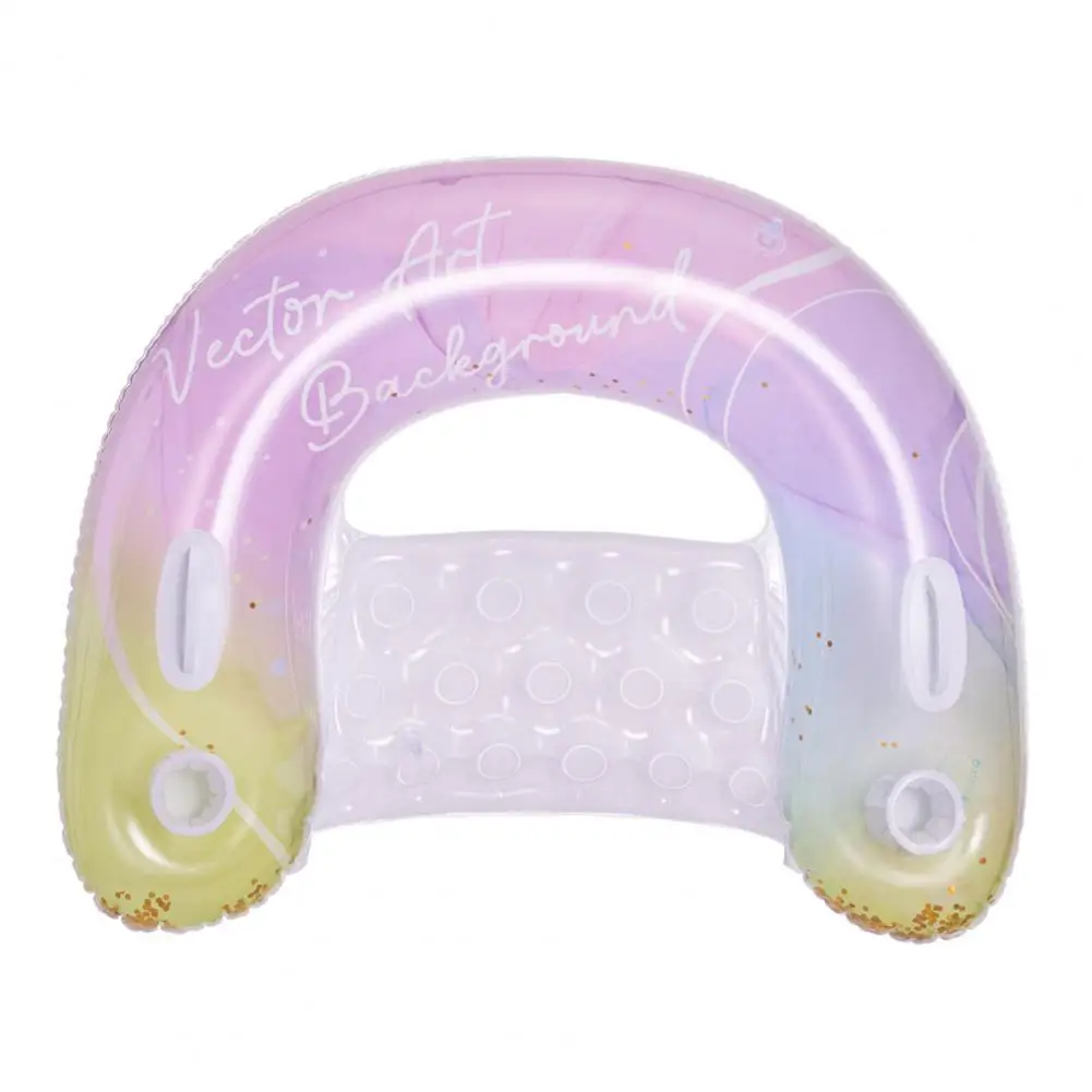 U-образный воздушный матрас для бассейна водный гамак с двумя держателями чашек