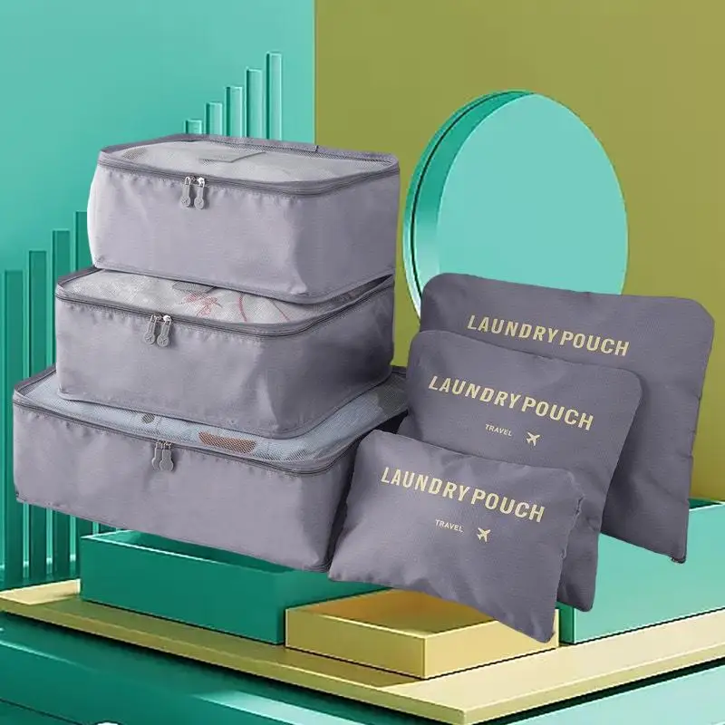

Ultimate Travel Companion: Six Piece Multifunctional Luggage Storage Bag Set