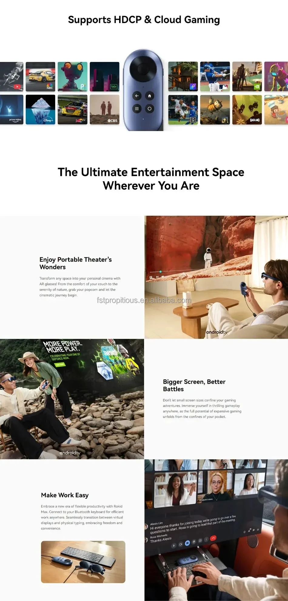 Stock Rokid Station Max (глобальная версия/китайская версия) Smart AR очки аксессуар Android