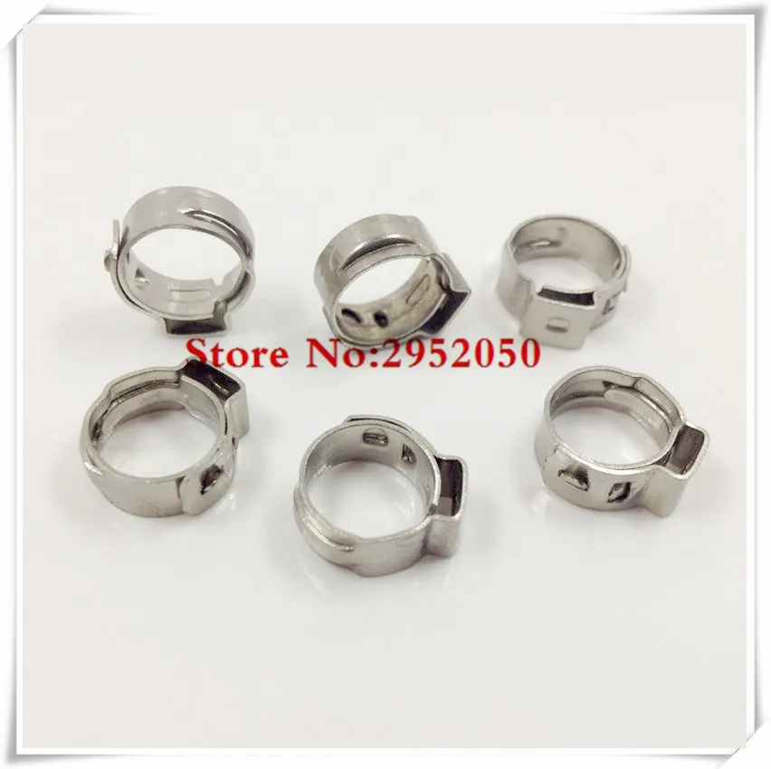 

Free shipping Pipe Clamp High Quality 10 PCS Stainless Steel 304 Single Ear Hose Clamps Assortment Kit Single
