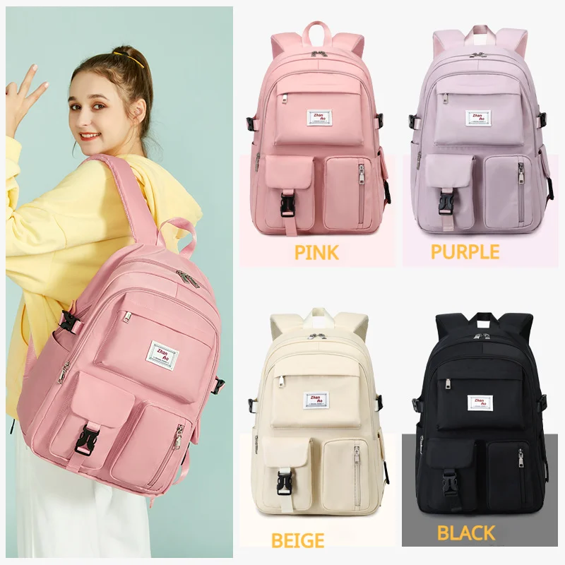 

Schoolbag Women's INS Style Korean Ulzzang Campus Junior High School Student Backpack New Trend Big Capacity 15.6Inch