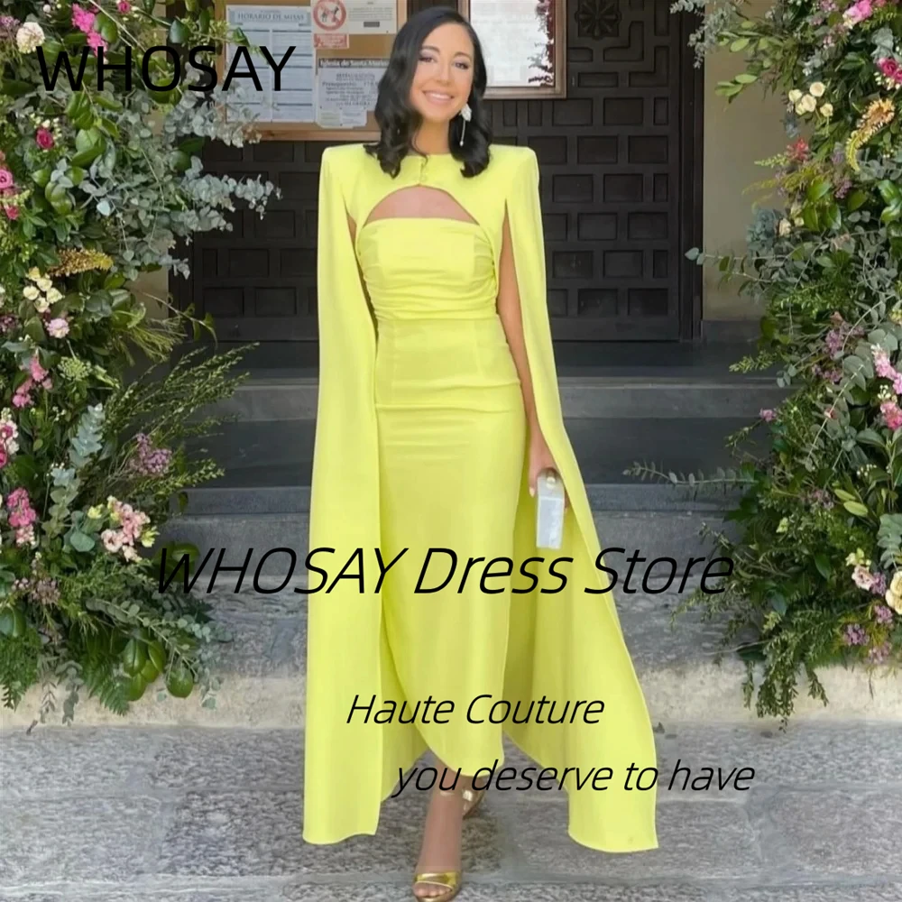 WHOSAY Индивидуальные платья для выпускного вечера с длинными рукавами и