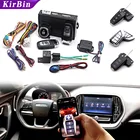 универсальная  Сигнализация на авто через приложение для управления Сигнализация с автопуск Система зажигания вход без ключа комплект дистанционного запуска автомобиля старт стоп кнопку система запуска одной кнопкой