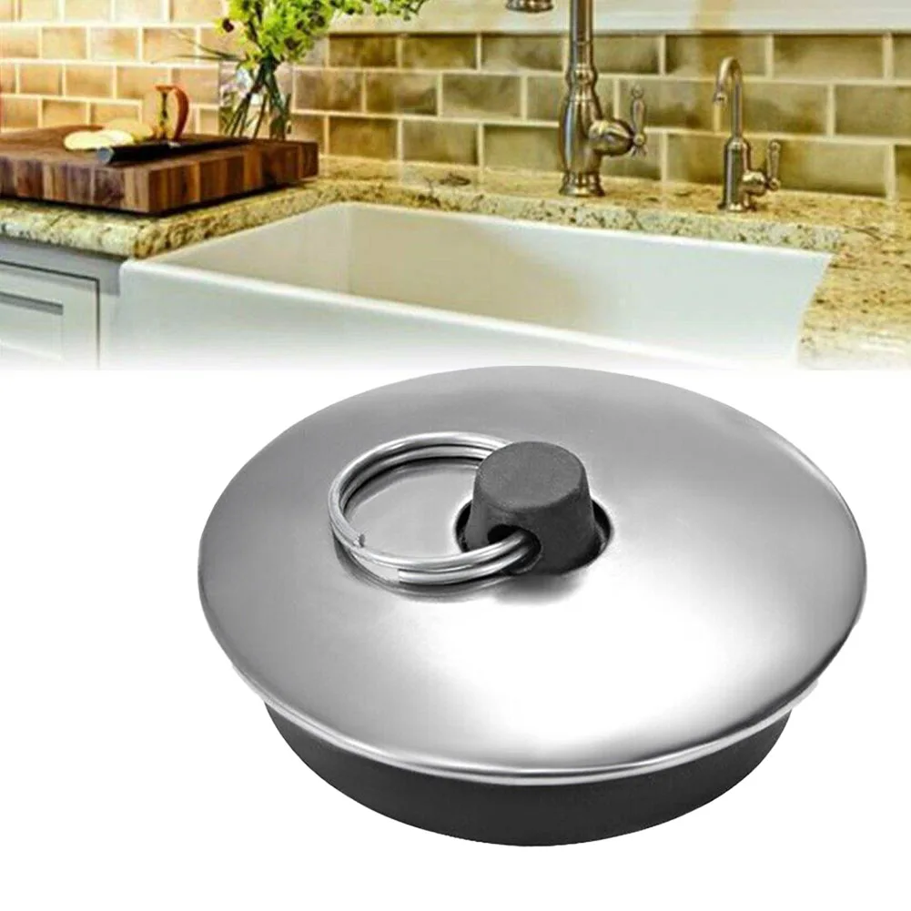 

Rubber Sink Plug Drain Stopper Fit 40mm With Ring For Bathtub Kitchen Sink Strainer Stopper Laundry Sink Plug Drainage Accessori