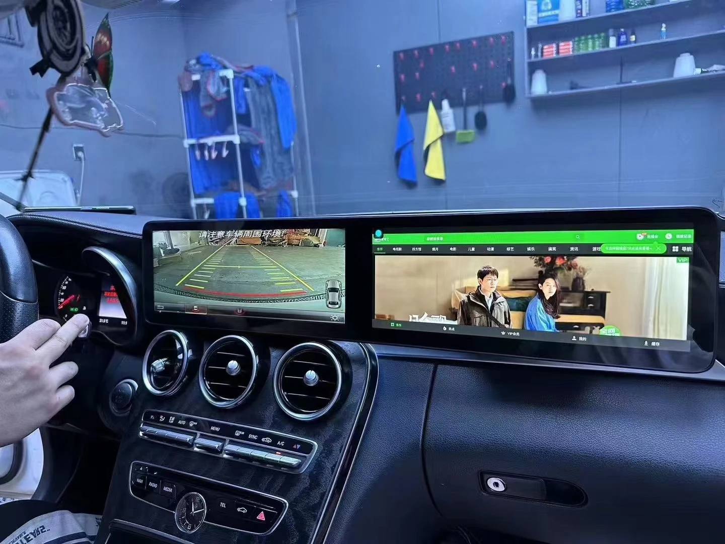 Автомобильное радио для Mercedes Benz C Class GLC 2015-2024 Мультимедийный видеоплеер Стерео