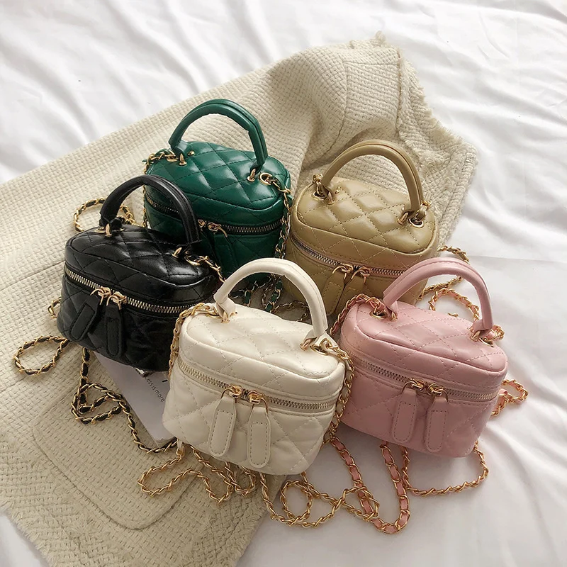 

Xiaoxiangfeng bag (female) 2022 new online popular live broadcast portable Shoulder Bag Fashion Lingge Mini messenger bag trend