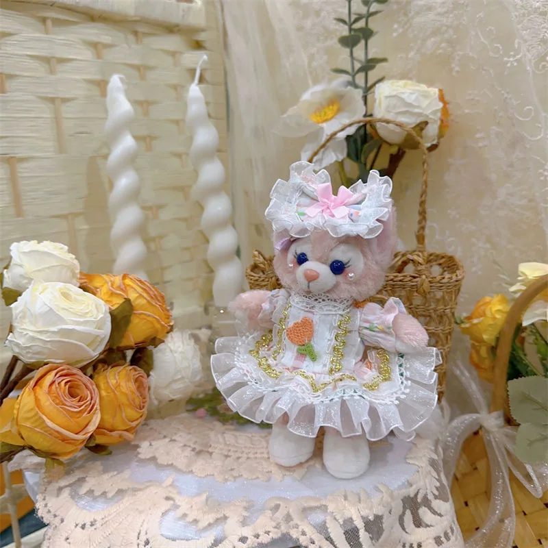 Платье с бантом и цветочным принтом подвеска-брелок хлопковая кукольная одежда 10