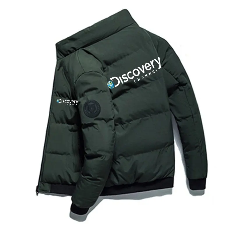 Discovery Men's Winter Jackets Thick New Parka Jackets Winter Casual Mens Outwear Coats Stand Collar Windbreak Cotton Jacket