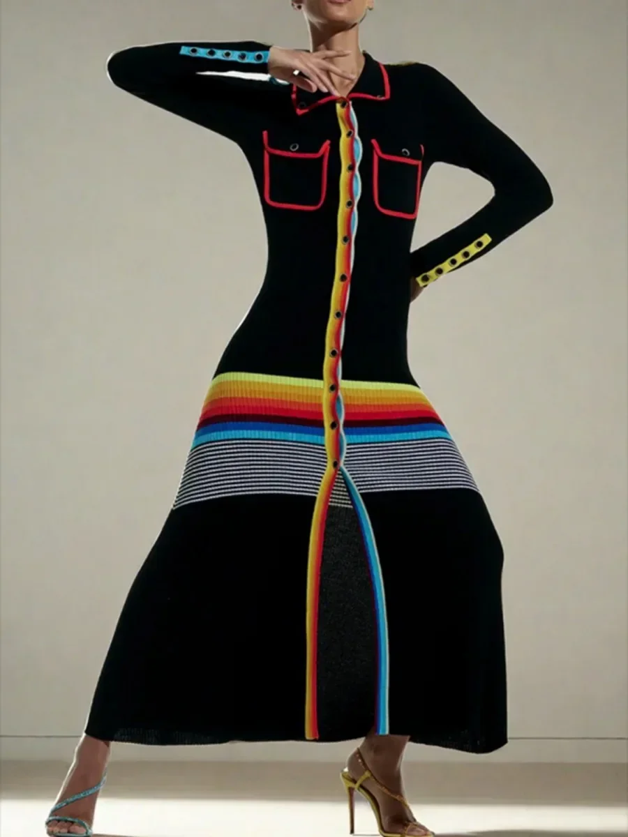 Gymdolphin женское обтягивающее осеннее платье с воротником лацканами и длинными