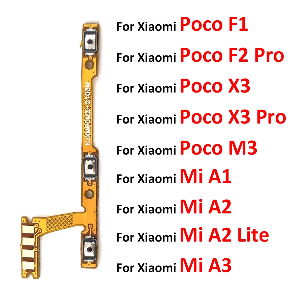 

Original For Xiaomi Mi Pocophone Poco F1 F2 X3 M3 Pro A1 A2 A3 Lite Power Volume Button Key Flex Cable