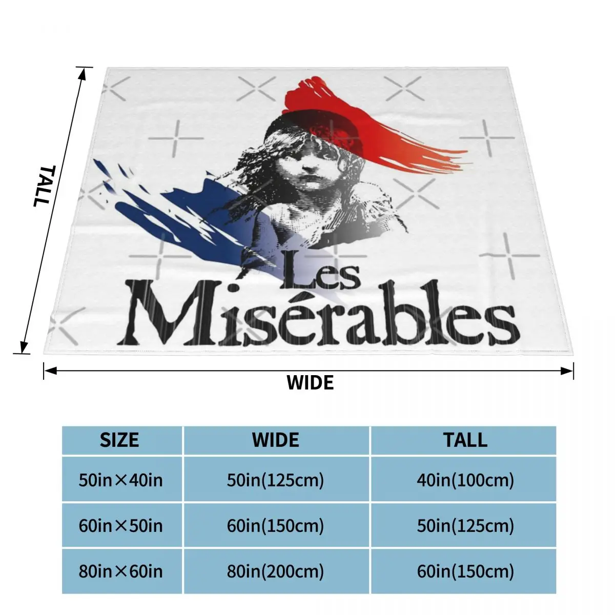 Одеяло для девочек с логотипом Les Miserables, покрывало на кровать, толстое одеяло, эстетическое покрывало (art.: 3920bea834dee) - 3920bea834dee